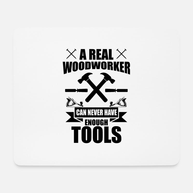 Schreiner Hobel Säge Spruch Geschenk Tischler - Mousepad (Querformat) - Weiß