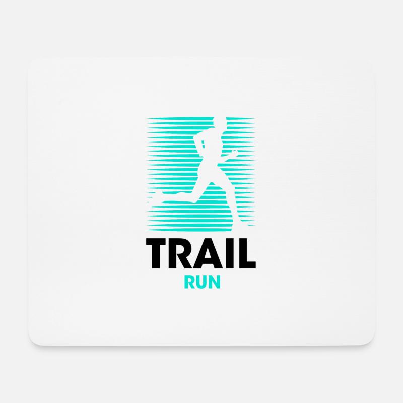 trail run - Mousepad (Querformat) - Weiß