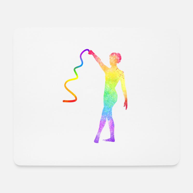 Rhythmische Sportgymnastik Seil RSG Geschenkidee - Mousepad (Querformat) - Weiß