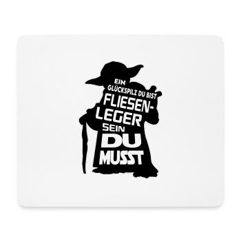 Berufe Bau Handwerker Du musst Fliesenleger - Mousepad (Querformat) - Weiß - Vorne