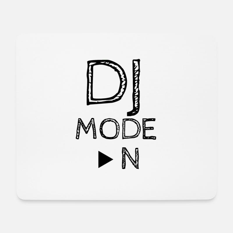 DJ-Modus auf - Mousepad (Querformat) - Weiß