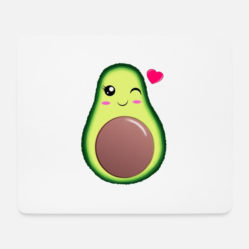 Avocado - Mousepad (Querformat) - Weiß