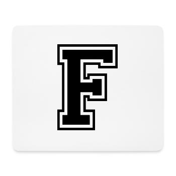 Brief F Team Football Baseball Basketball Universität - Mousepad (Querformat) - Weiß - Vorne