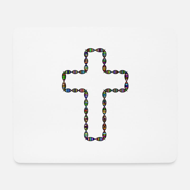 Daily Cross Multicolor - Mousepad (Querformat) - Weiß