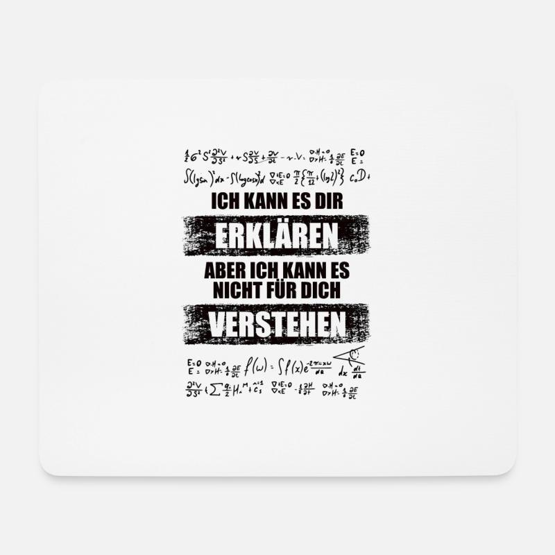 Mathe Spruch für Mathelehrer - Mousepad (Querformat) - Weiß