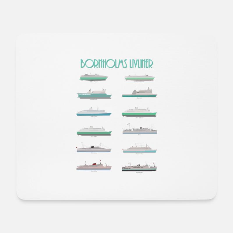 Bornholm ferries - Mouse Pad (horizontal) - white