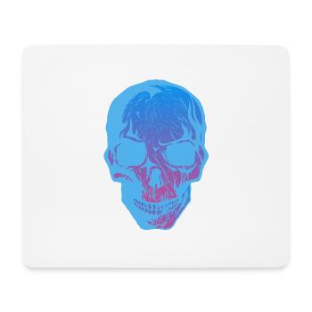 skull head of death halloween - Mouse Pad (horizontal) - white - Front
