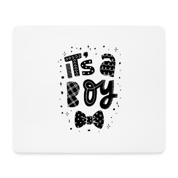 its a Boy ist ein Junge Schwangerschaft Pregnant - Mousepad (Querformat) - Weiß - Vorne