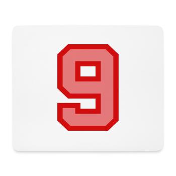 Coole Retro Retrostyle Jersey Nummer Rückennummer - Mousepad (Querformat) - Weiß - Vorne