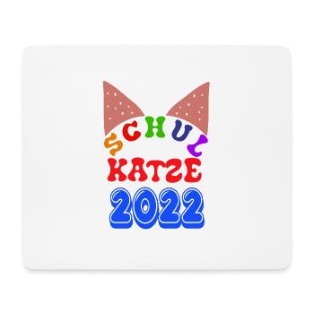 Schulbeginn Katze Schulkatze 2022 T shirt - Mousepad (Querformat) - Weiß - Vorne