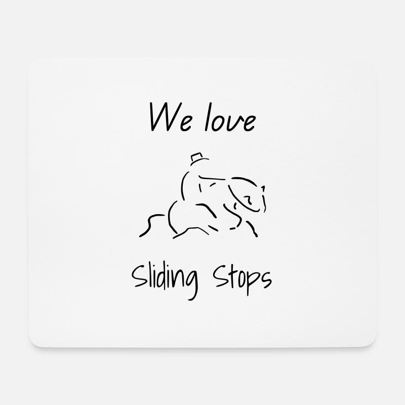We love Sliding Stops - Mousepad (Querformat) - Weiß