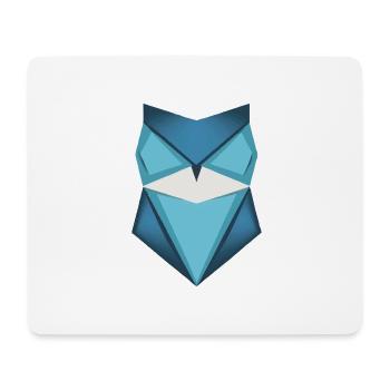 Blaue Eule Origami Kunst - Mousepad (Querformat) - Weiß - Vorne
