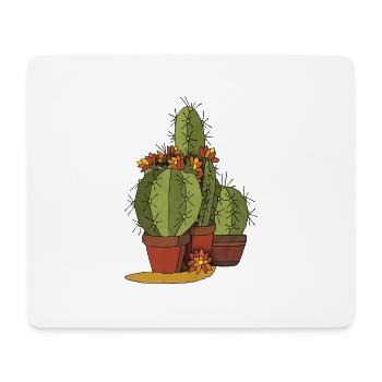 Fleur - Tapis de souris (format paysage) - blanc - Devant