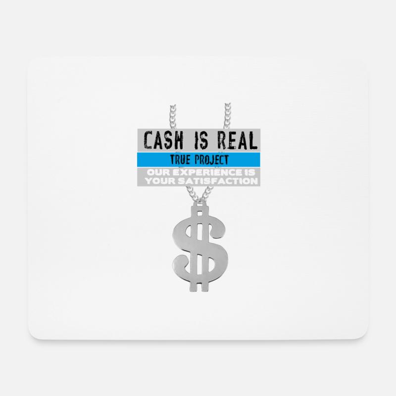 Dollar Silber - Mousepad (Querformat) - Weiß