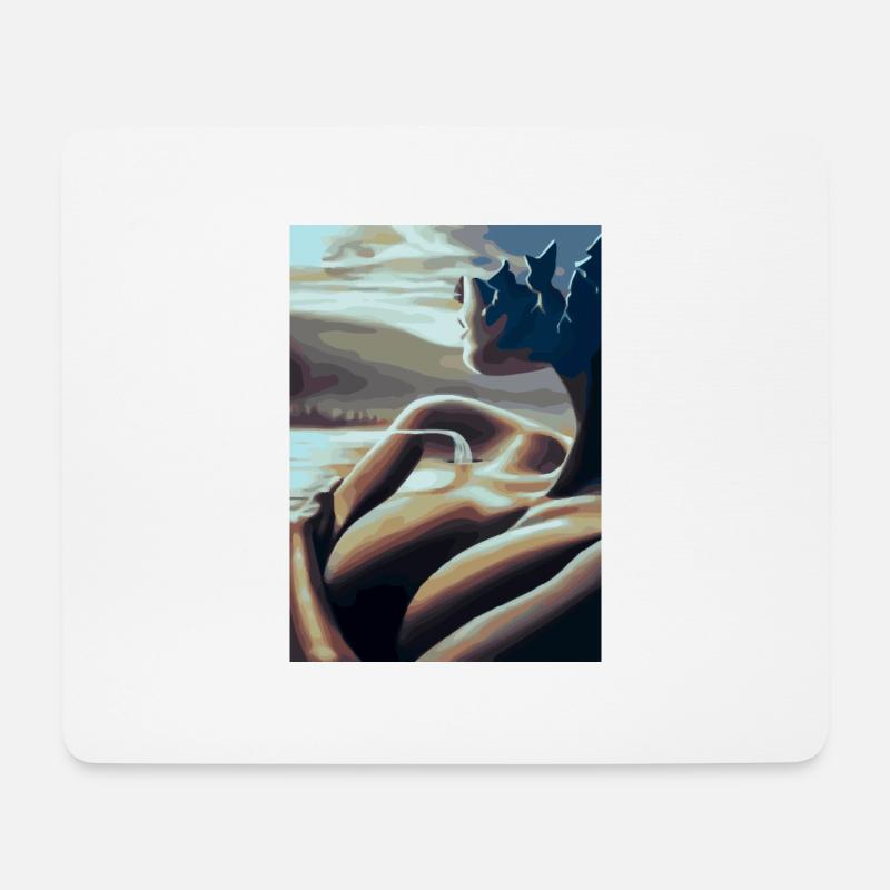 Surrealistische Malerei - Mousepad (Querformat) - Weiß