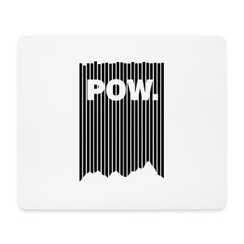 Pulverschnee - Neuschnee - Pow - Powder - Berge - Mousepad (Querformat) - Weiß - Vorne