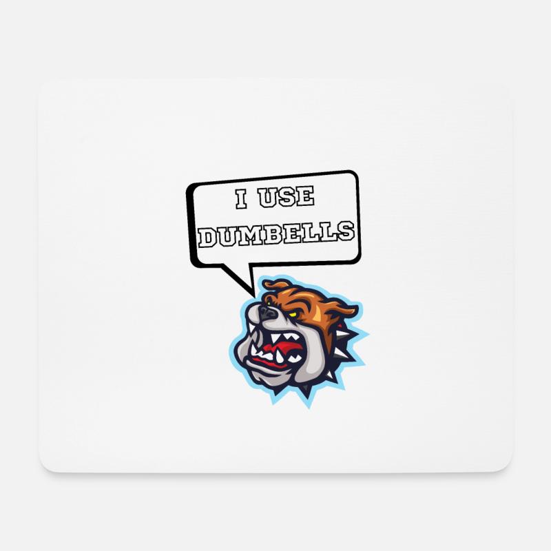 I use dumbells - Mouse Pad (horizontal) - white