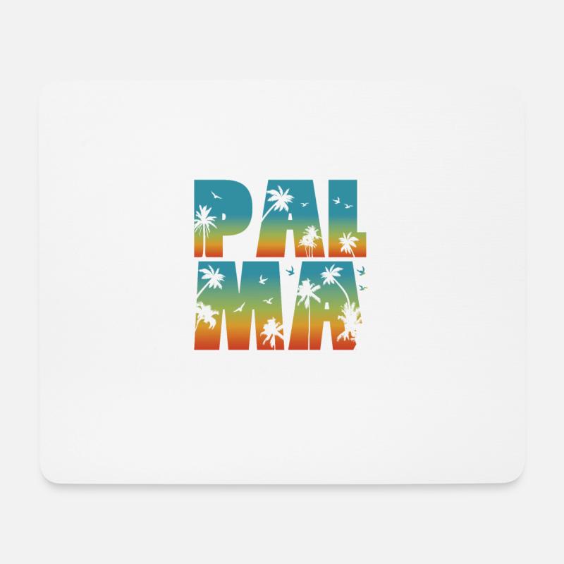 Mallorca Palma Malle Urlaub Geschenk - Mousepad (Querformat) - Weiß