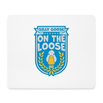 goose on the loose - Mousepad (Querformat) - Weiß - Vorne