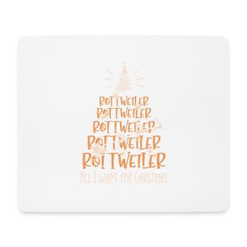 Rottweiler Hund Weihnachten Hunderasse - Mousepad (Querformat) - Weiß - Vorne
