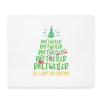 Rottweiler Hund Weihnachten Hunderasse - Mousepad (Querformat) - Weiß - Vorne