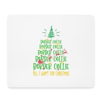 Border Collie Hund Weihnachten Hunderasse - Mousepad (Querformat) - Weiß - Vorne