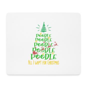 Pudel Hund Weihnachten Hunderasse - Mousepad (Querformat) - Weiß - Vorne