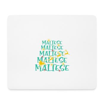 Malteser Hund Weihnachten Hunderasse - Mousepad (Querformat) - Weiß - Vorne
