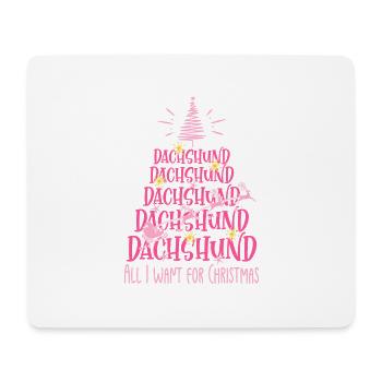 Dackel Hund Weihnachten Hunderasse - Mousepad (Querformat) - Weiß - Vorne