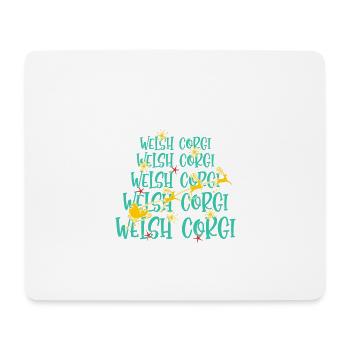 Welsh Corgi Hund Weihnachten Hunderasse - Mousepad (Querformat) - Weiß - Vorne