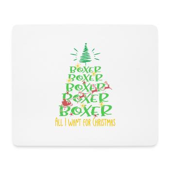 Boxer Hund Weihnachten Hunderasse - Mousepad (Querformat) - Weiß - Vorne
