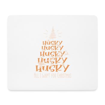 Husky Hund Weihnachten Hunderasse - Mousepad (Querformat) - Weiß - Vorne