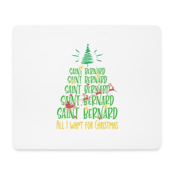 Bernhardiner Hund Weihnachten Hunderasse - Mousepad (Querformat) - Weiß - Vorne