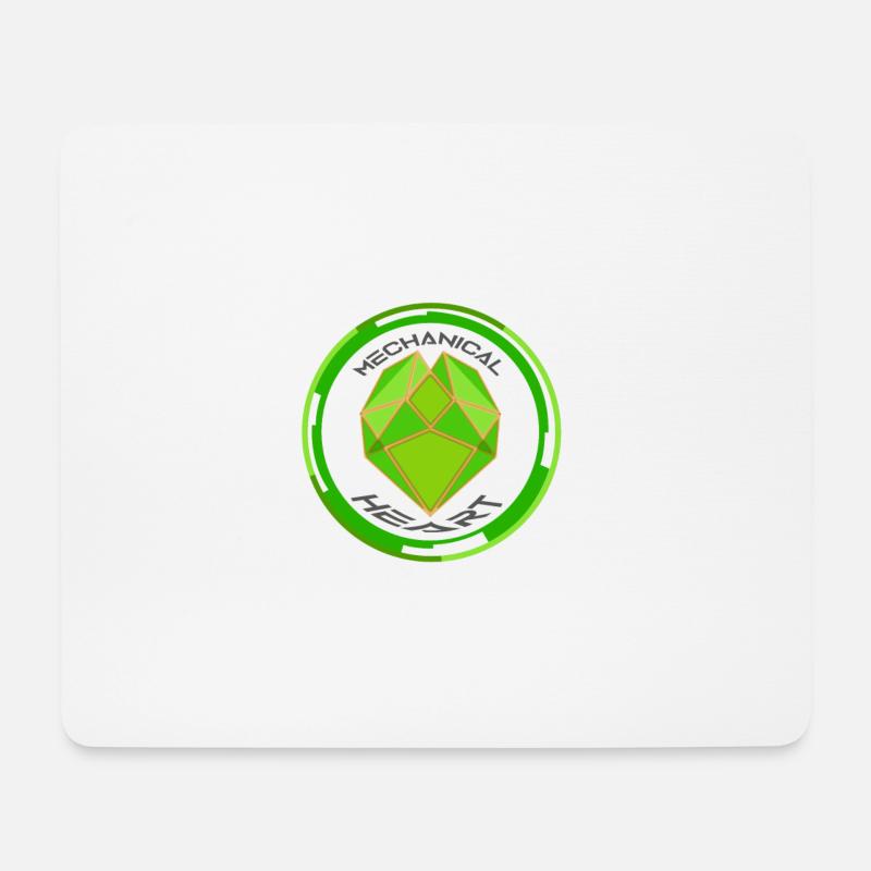 Mechanically mechanisches herz the GREEN heart - Mousepad (Querformat) - Weiß