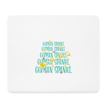 Deutscher Spaniel Hund Weihnachten Hunderasse - Mousepad (Querformat) - Weiß - Vorne