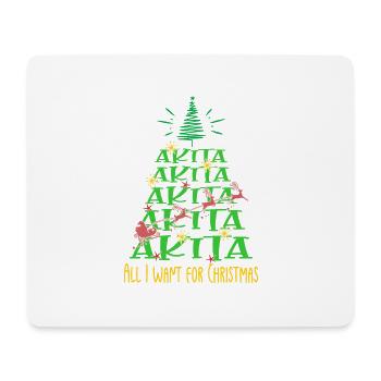 Akita Hund Weihnachten Hunderasse - Mousepad (Querformat) - Weiß - Vorne