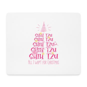 Shih Tzu Hund Weihnachten Hunderasse - Mousepad (Querformat) - Weiß - Vorne