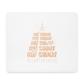Riesenschnauzer Hund Weihnachten Hunderasse - Mousepad (Querformat) - Weiß - Vorne