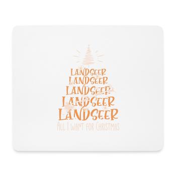 Landseer Hund Weihnachten Hunderasse - Mousepad (Querformat) - Weiß - Vorne