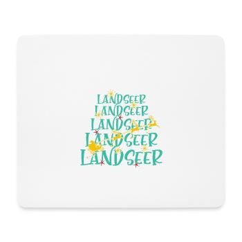 Landseer Hund Weihnachten Hunderasse - Mousepad (Querformat) - Weiß - Vorne