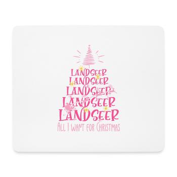 Landseer Hund Weihnachten Hunderasse - Mousepad (Querformat) - Weiß - Vorne