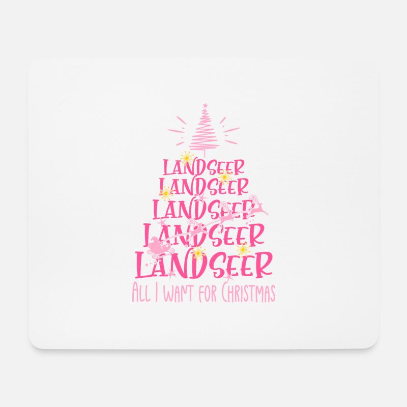 Landseer Hund Weihnachten Hunderasse - Mousepad (Querformat) - Weiß