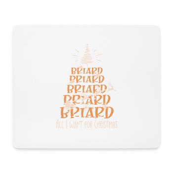 Briard Hund Weihnachten Hunderasse - Mousepad (Querformat) - Weiß - Vorne