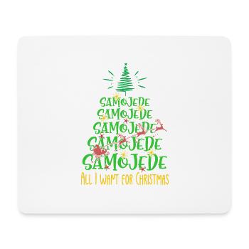 Samojede Hund Weihnachten Hunderasse - Mousepad (Querformat) - Weiß - Vorne