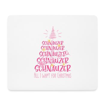 Schnauzer Hund Weihnachten Hunderasse - Mousepad (Querformat) - Weiß - Vorne
