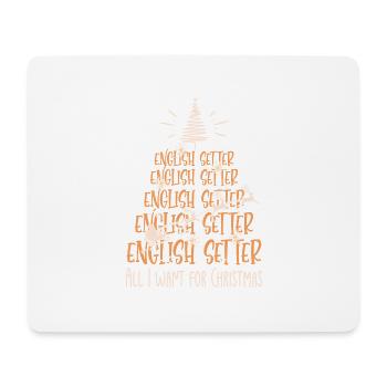 Englisch Setter Hund Weihnachten Hunderasse - Mousepad (Querformat) - Weiß - Vorne