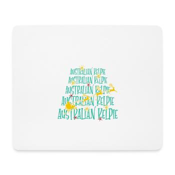 Australischer Kelpie Hund Weihnachten Hunderasse - Mousepad (Querformat) - Weiß - Vorne