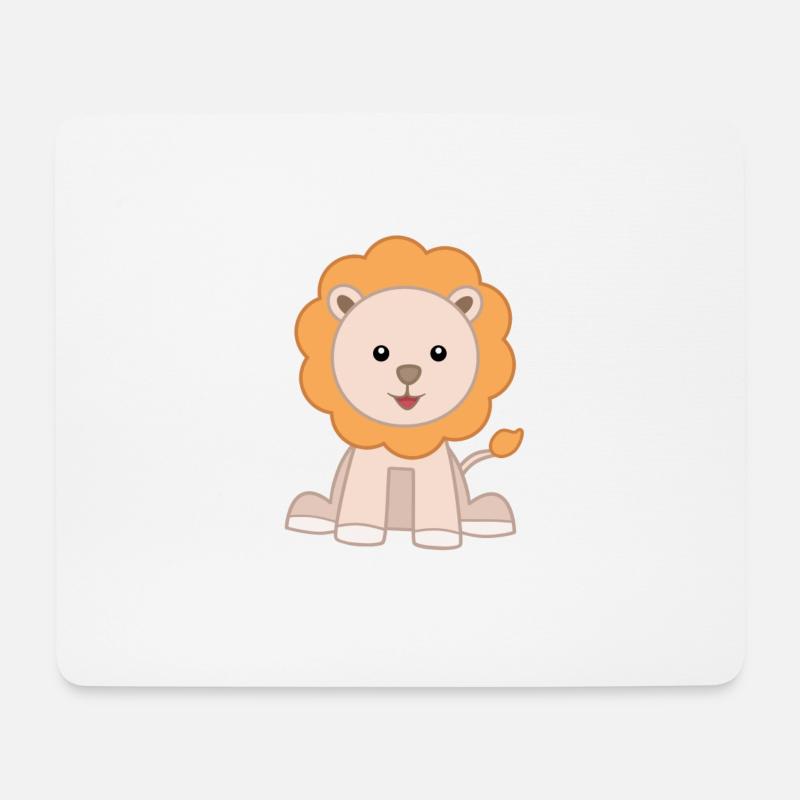 Löwenkönig des niedlichen Dschungels - Mousepad (Querformat) - Weiß