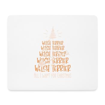 Welsh Terrier Hund Weihnachten Hunderasse - Mousepad (Querformat) - Weiß - Vorne