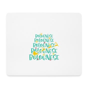 Bologneser Hund Weihnachten Hunderasse - Mousepad (Querformat) - Weiß - Vorne